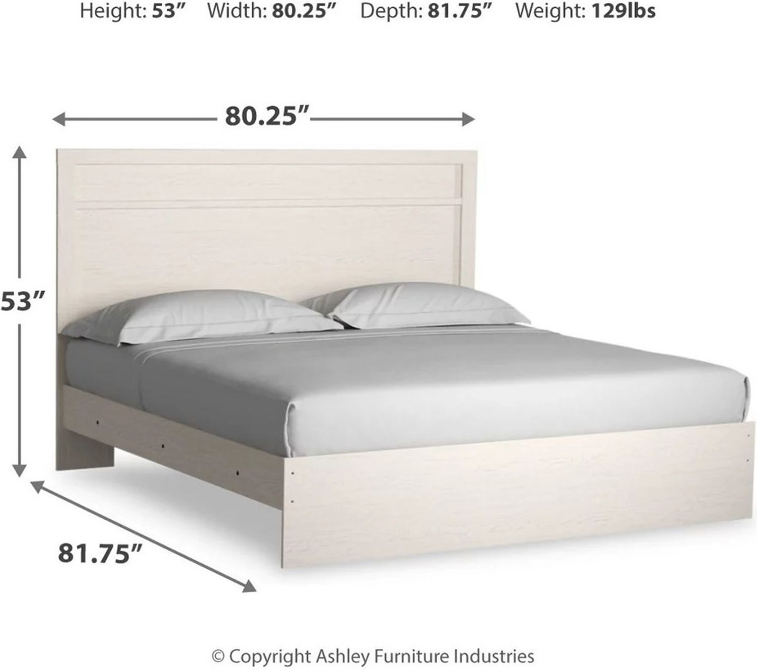 Stelsie White King Panel Bed B2588B3