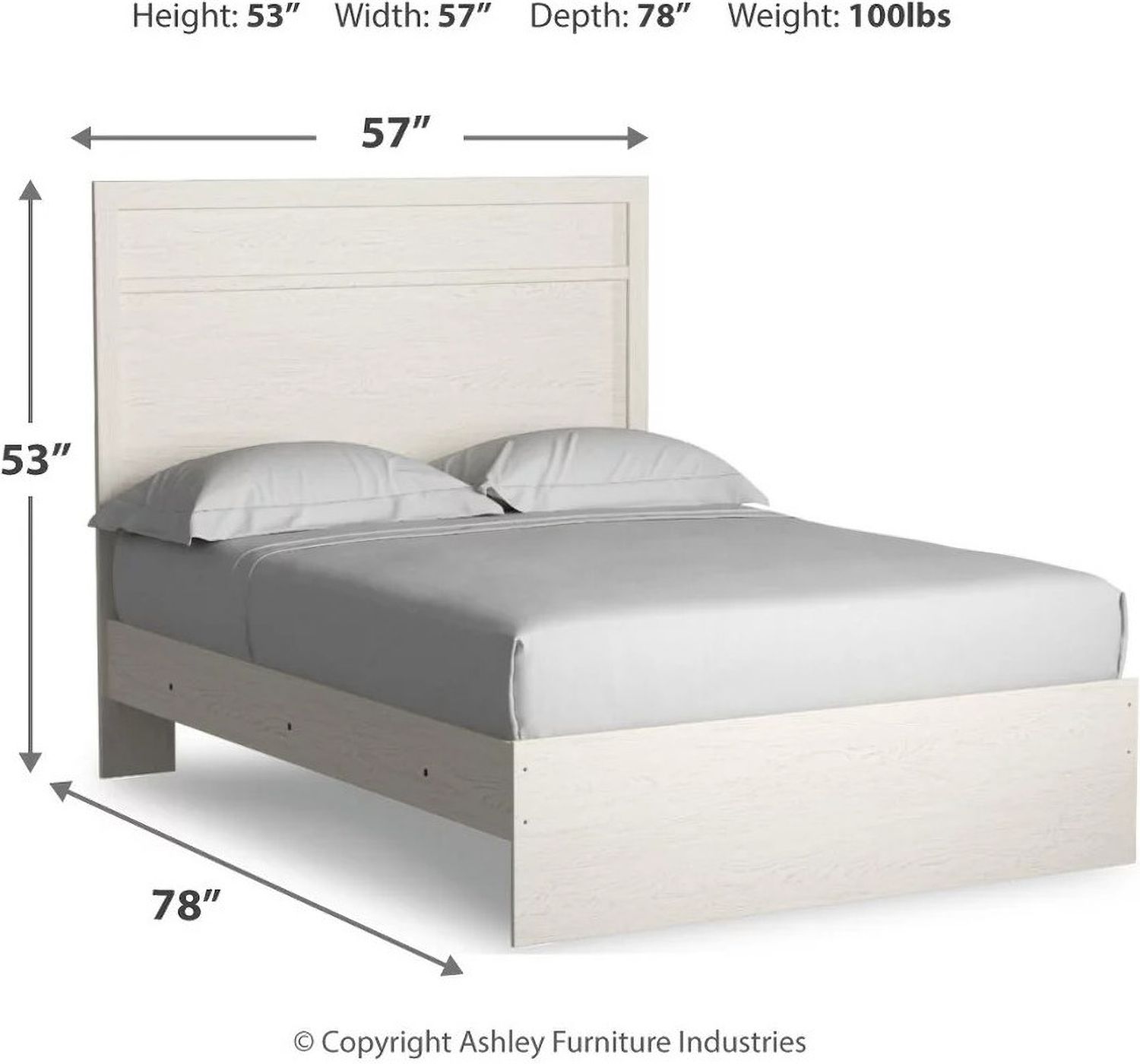 Stelsie White Full Panel Bed B2588B4