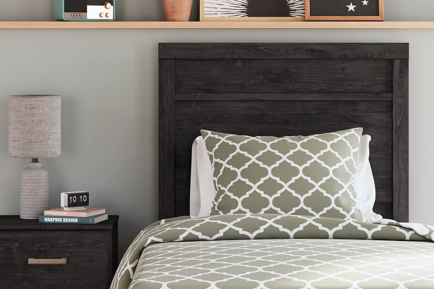 Belachime Twin Panel Bed In Black B2589B11