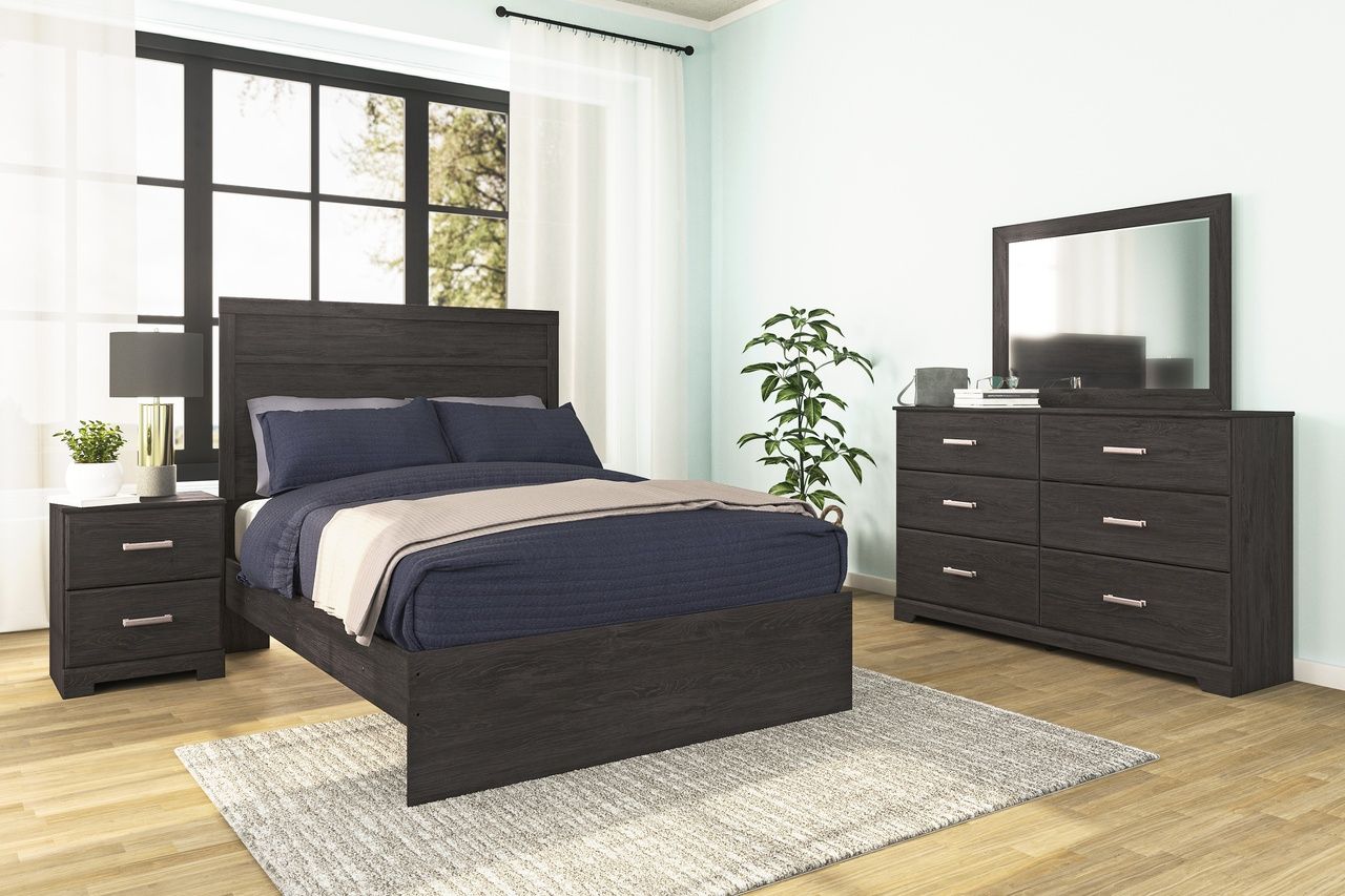Belachime Black Full Panel Bed B2589B5