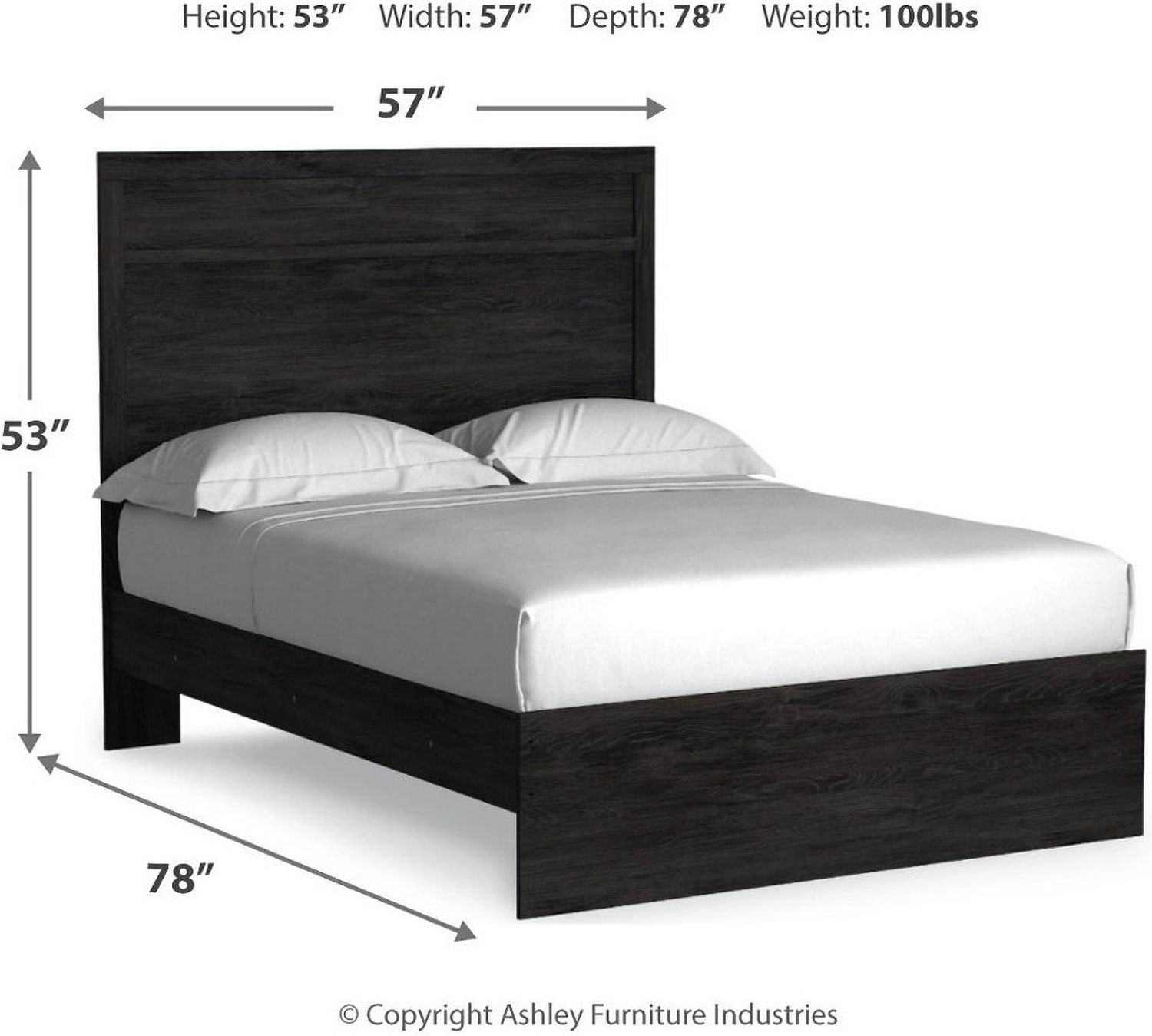 Belachime Black Full Panel Bed B2589B5