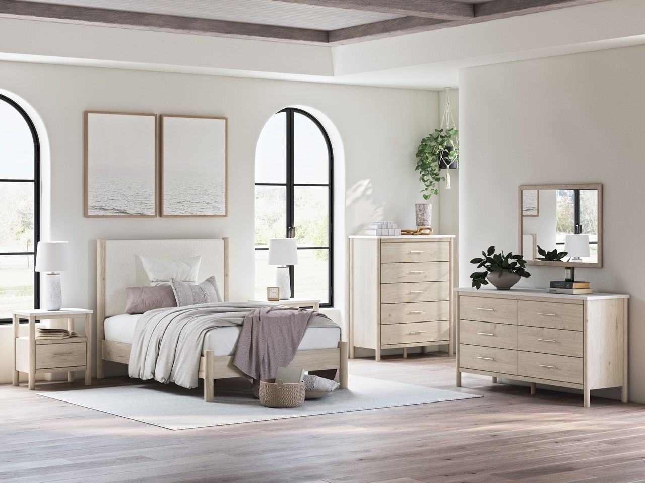 Cadmori Bedroom Mirror In Tan B261536