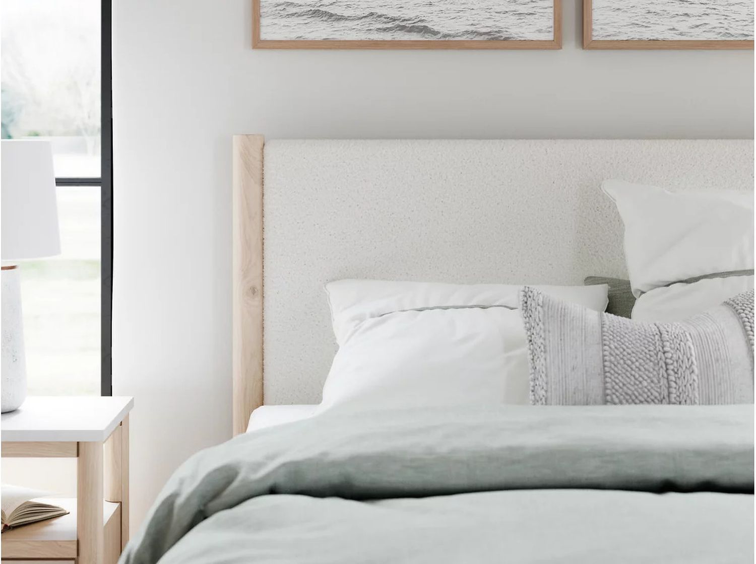 Cadmori Queen Upholstered Panel Bed In Two-tone B2615B4