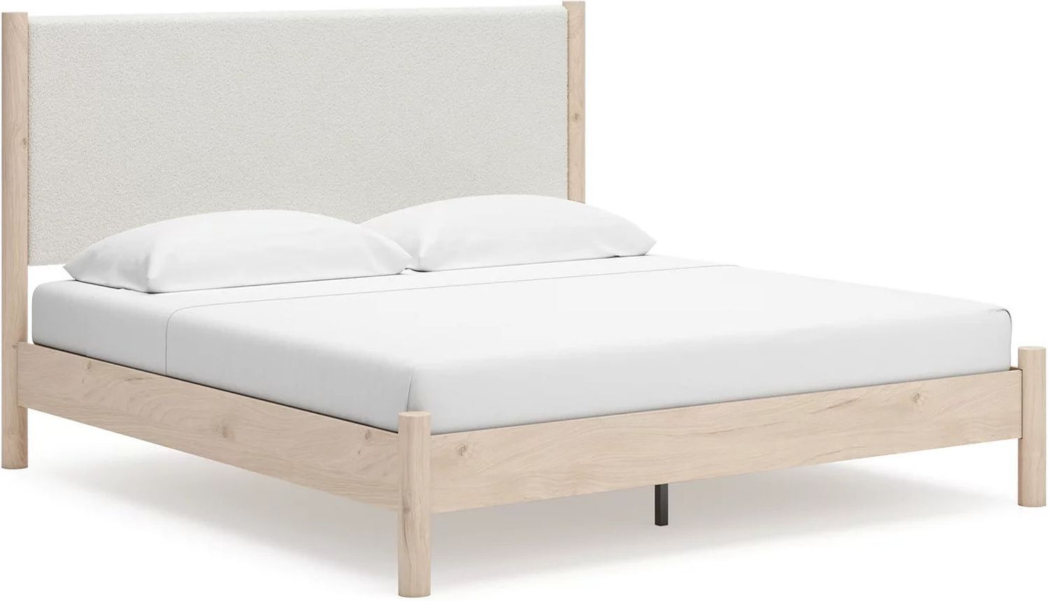 Cadmori King Upholstered Panel Bed In Two-tone B2615B7