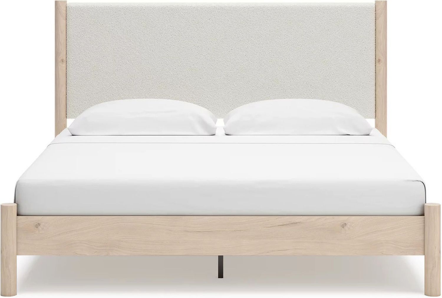 Cadmori King Upholstered Panel Bed In Two-tone B2615B7