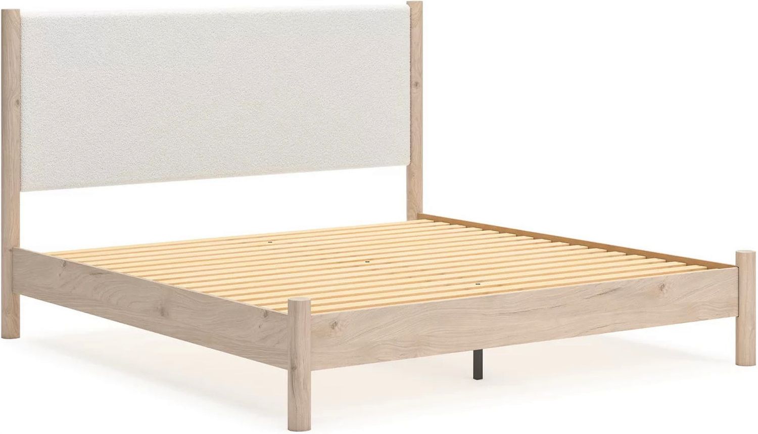 Cadmori King Upholstered Panel Bed In Two-tone B2615B7