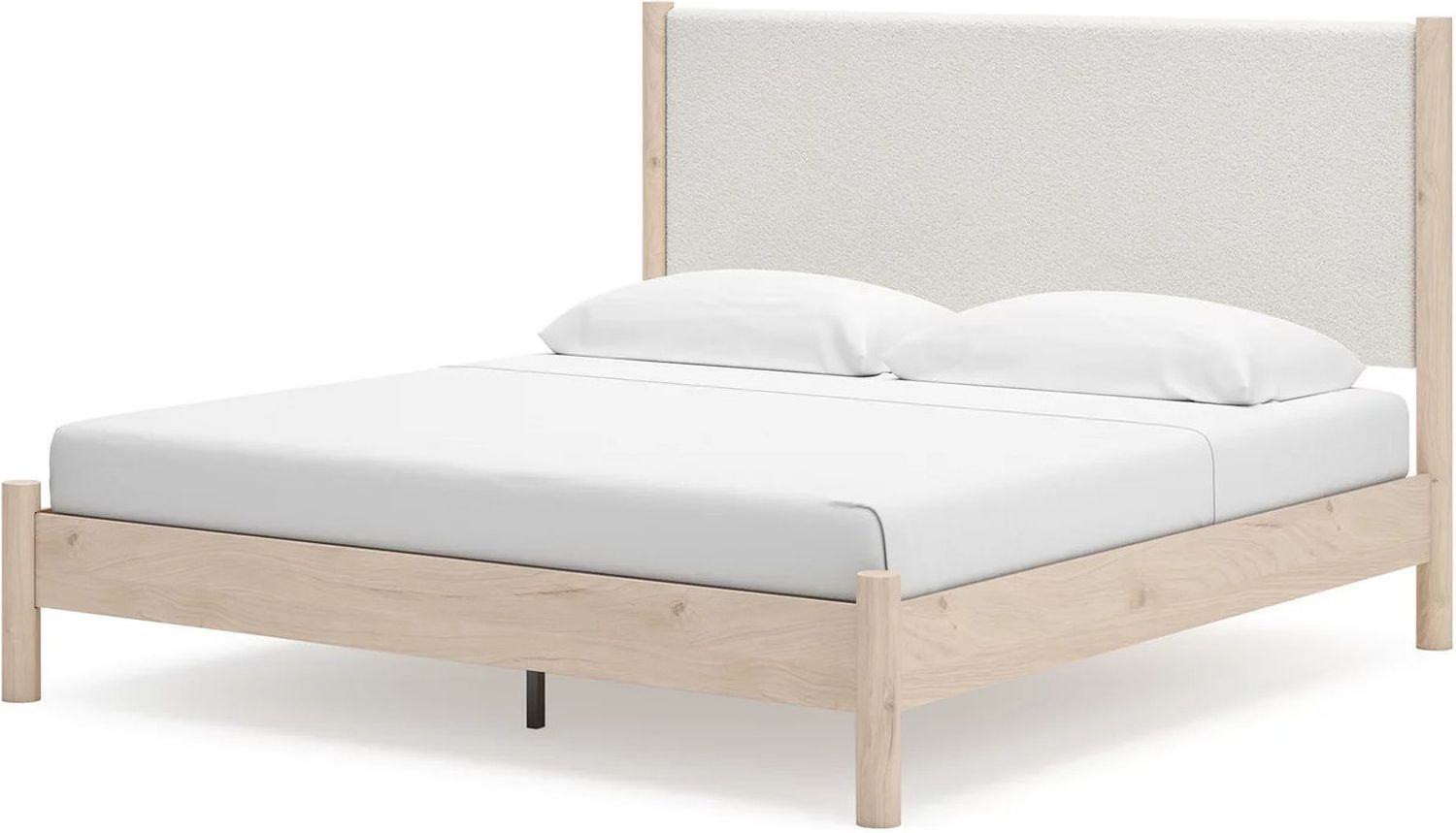 Cadmori King Upholstered Panel Bed In Two-tone B2615B7