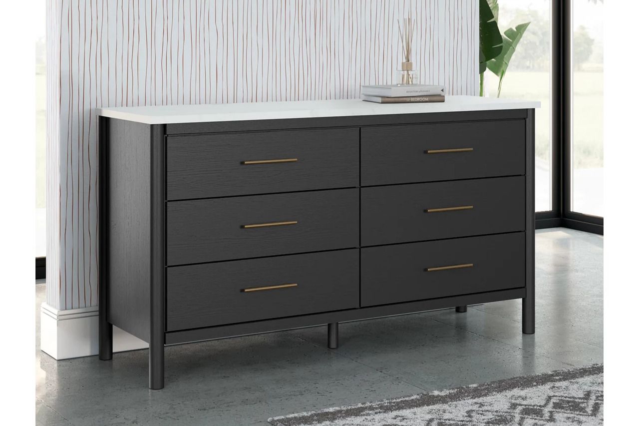 Cadmori Dresser In Black and White B2616231