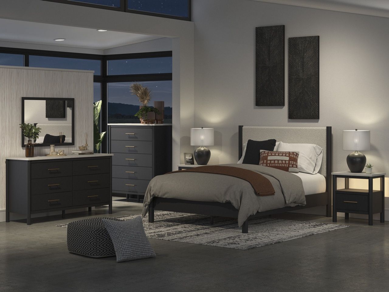 Cadmori Bedroom Mirror In Black B261636