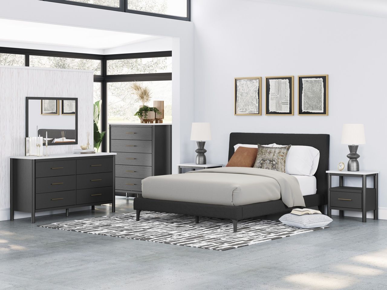 Cadmori Bedroom Mirror In Black B261636