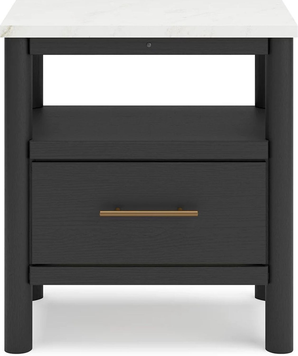 Cadmori Nightstand In Black and White B261691