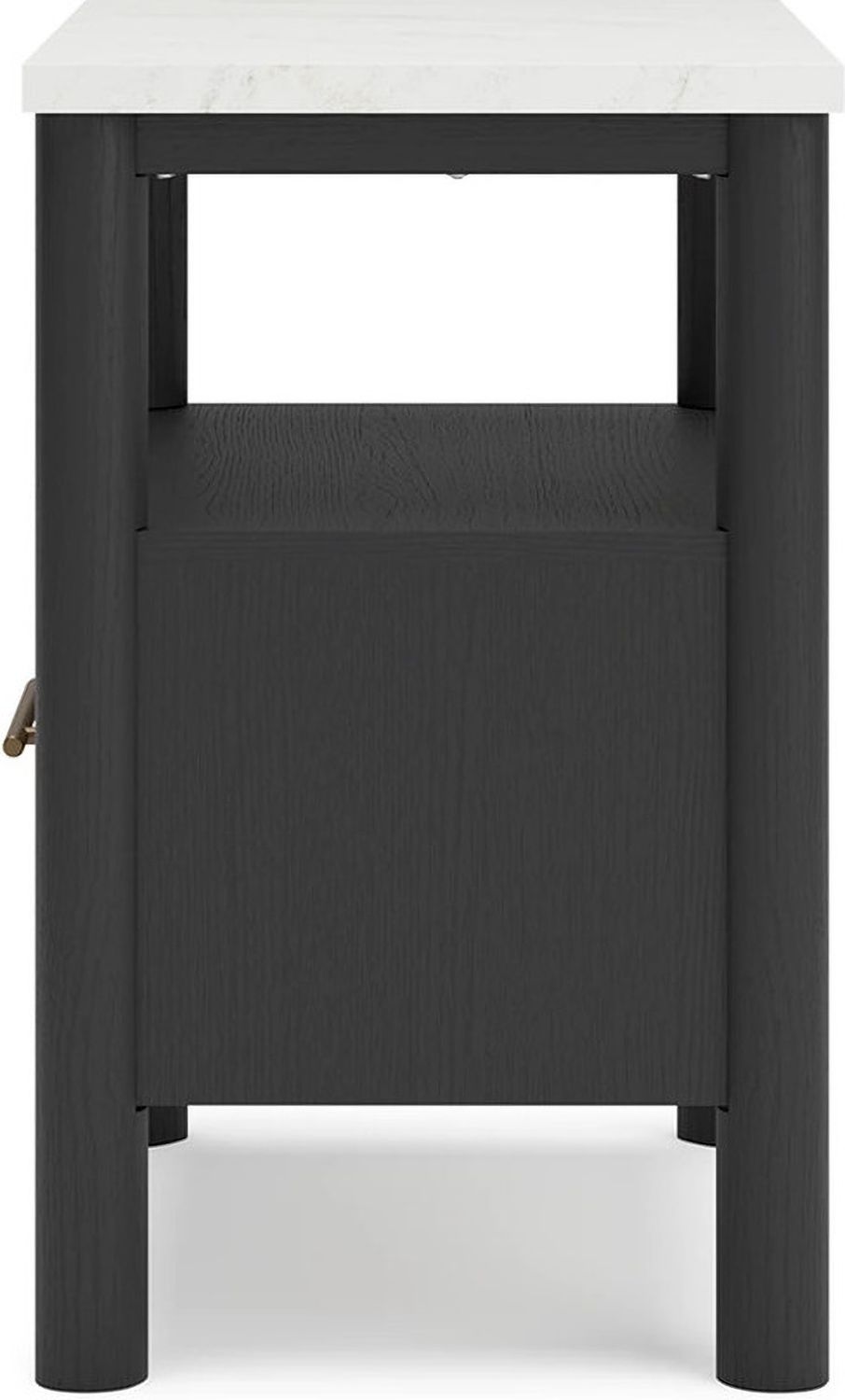 Cadmori Upholstered Panel Bedroom Set In Black and White B2616B4