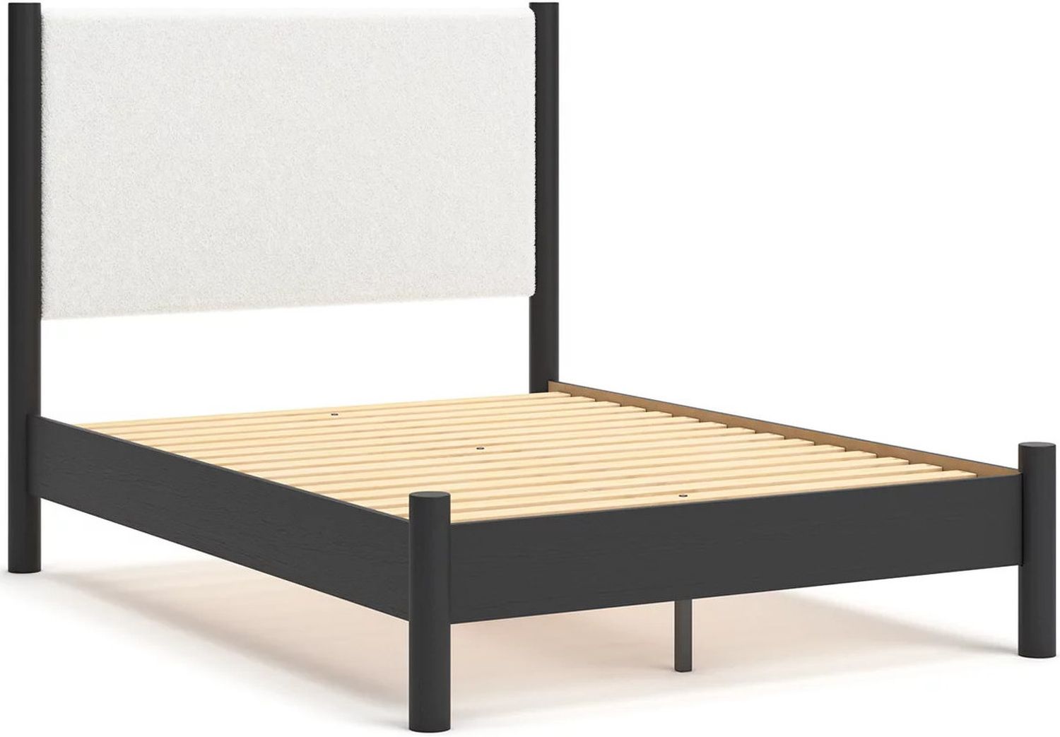 Cadmori Upholstered Panel Youth Bedroom Set In Black and White B2616B5