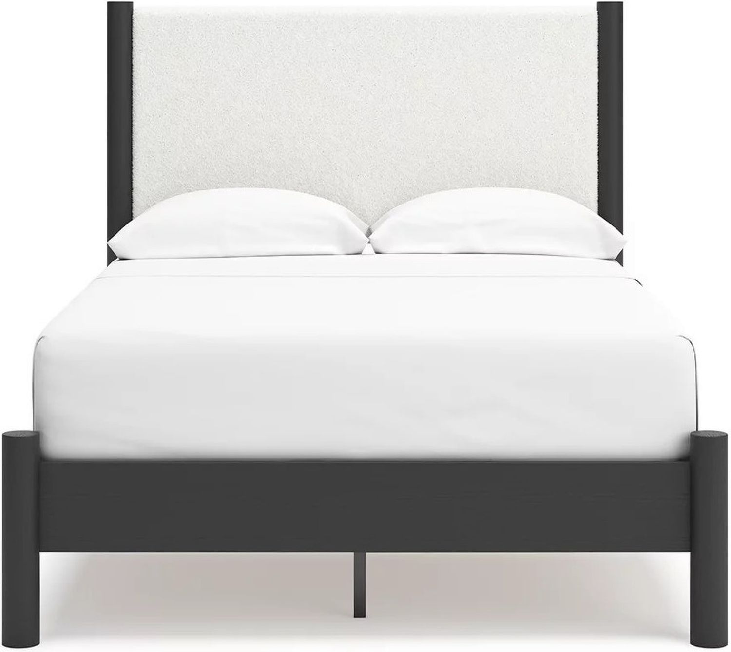 Cadmori Upholstered Panel Youth Bedroom Set In Black and White B2616B5