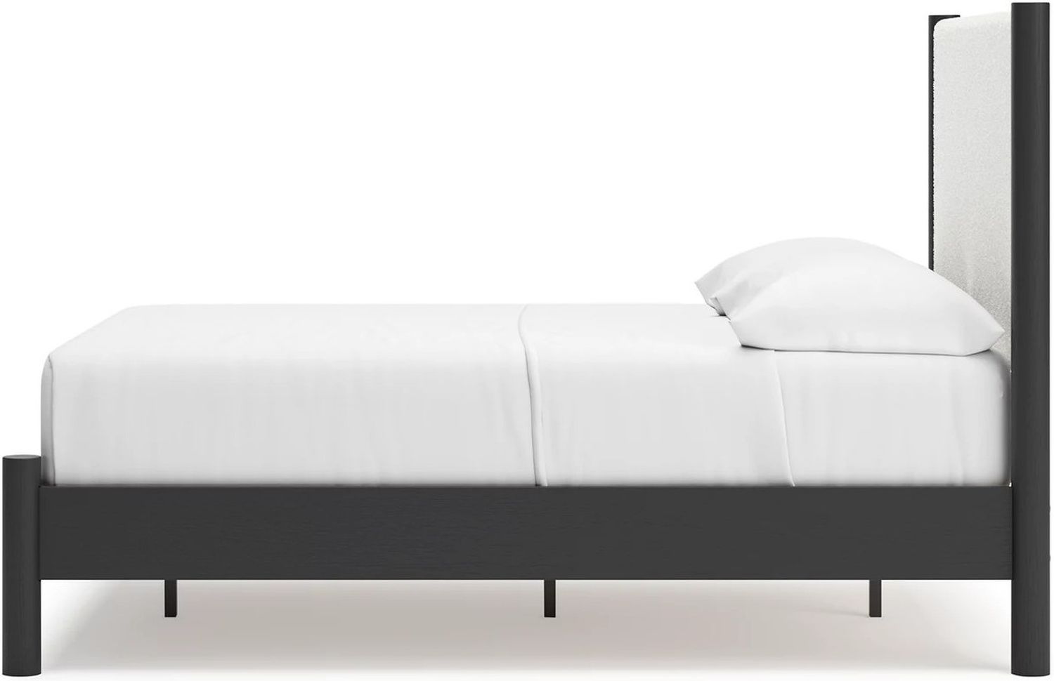 Cadmori Upholstered Panel Youth Bedroom Set In Black and White B2616B5