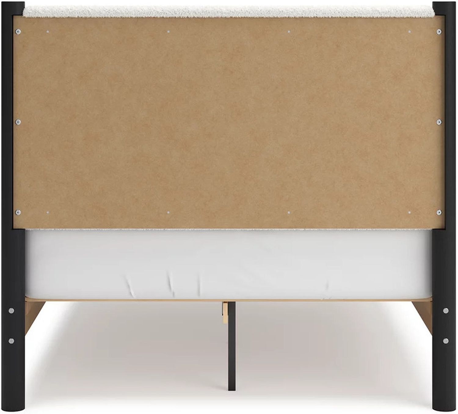 Cadmori Upholstered Panel Youth Bedroom Set In Black and White B2616B5
