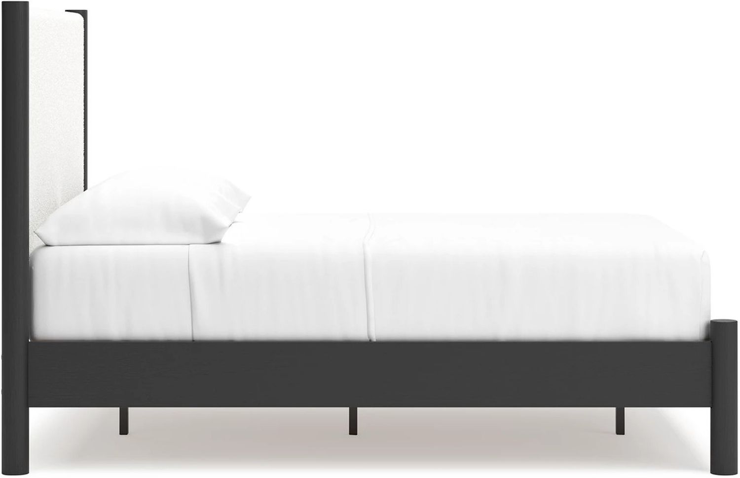 Cadmori Upholstered Panel Youth Bedroom Set In Black and White B2616B5