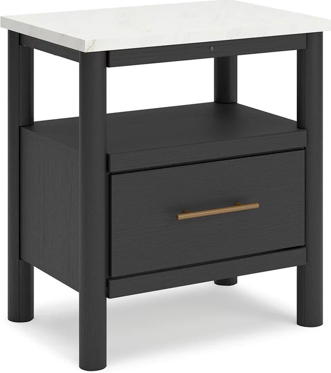 Cadmori Upholstered Panel Youth Bedroom Set In Black and White B2616B5
