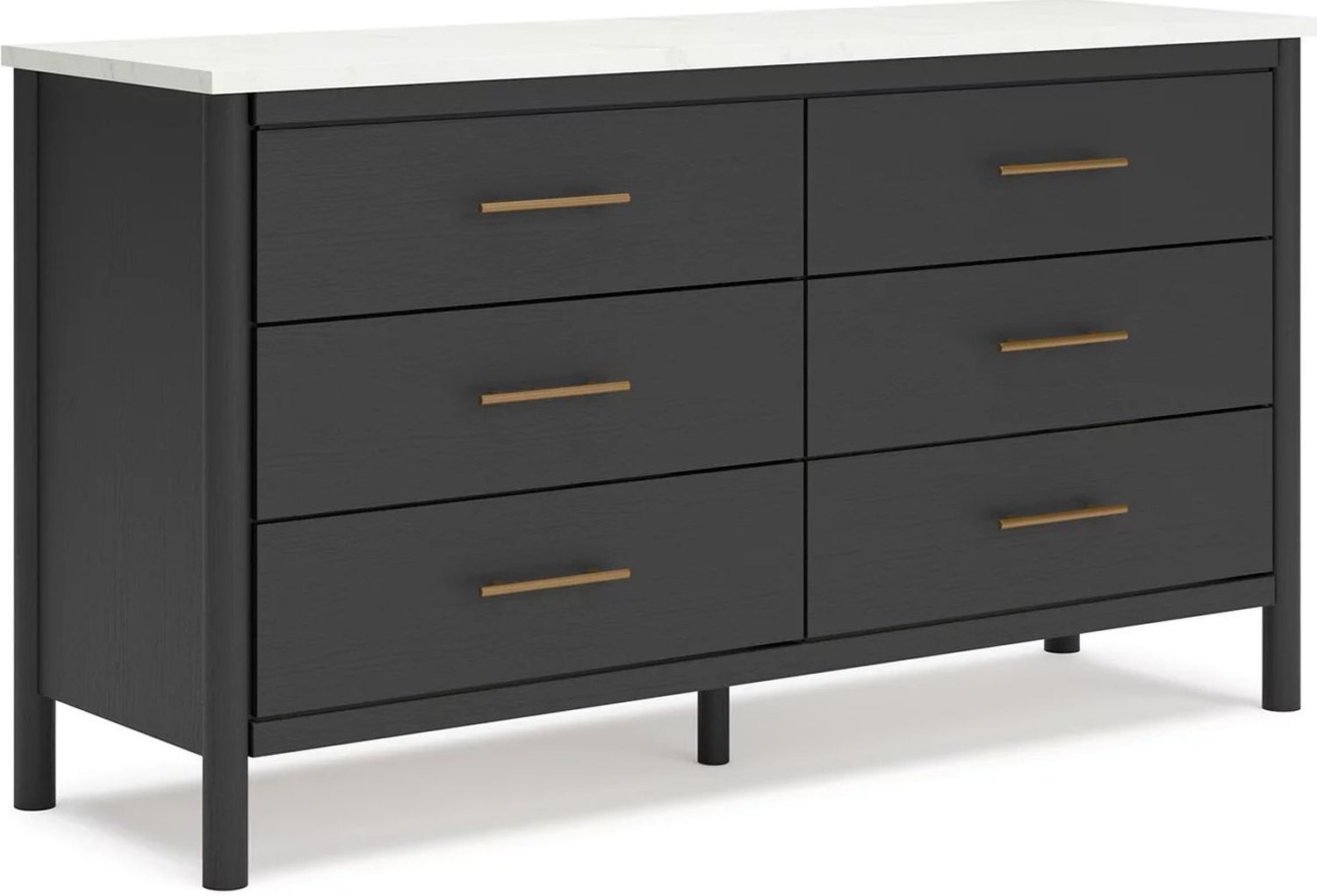Cadmori Upholstered Panel Youth Bedroom Set In Black and White B2616B5