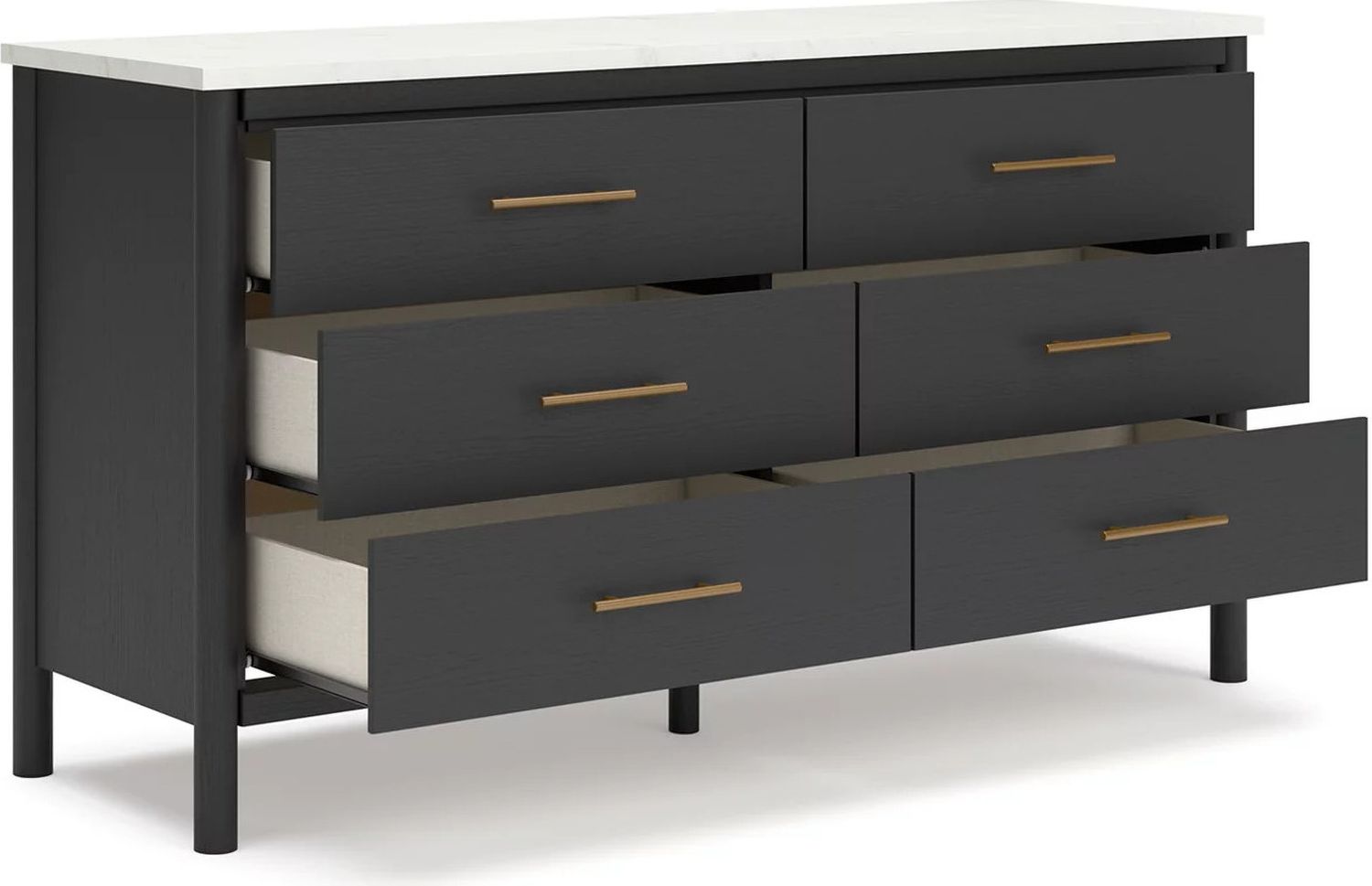 Cadmori Upholstered Panel Youth Bedroom Set In Black and White B2616B5