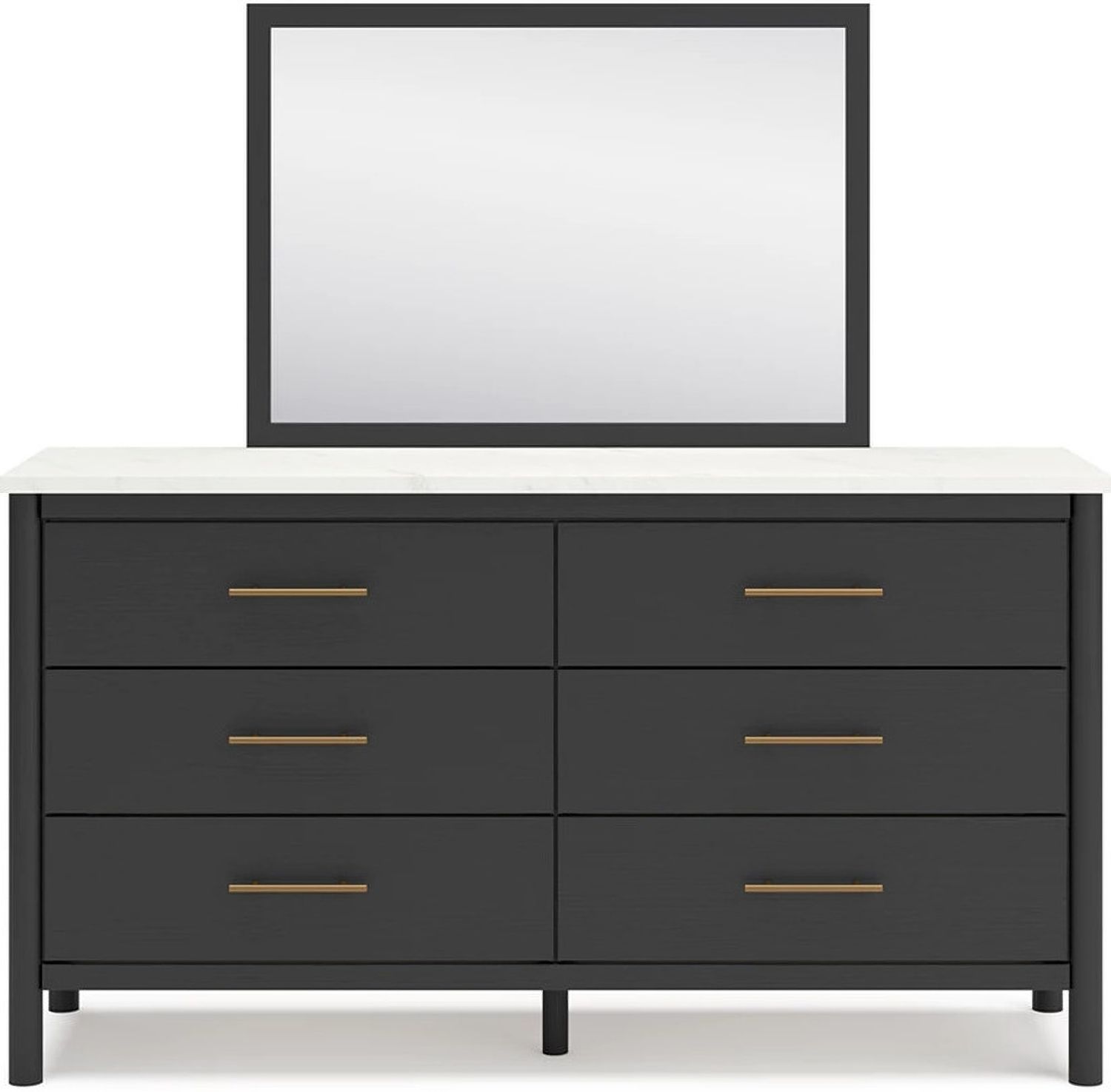 Cadmori Upholstered Panel Youth Bedroom Set In Black and White B2616B5