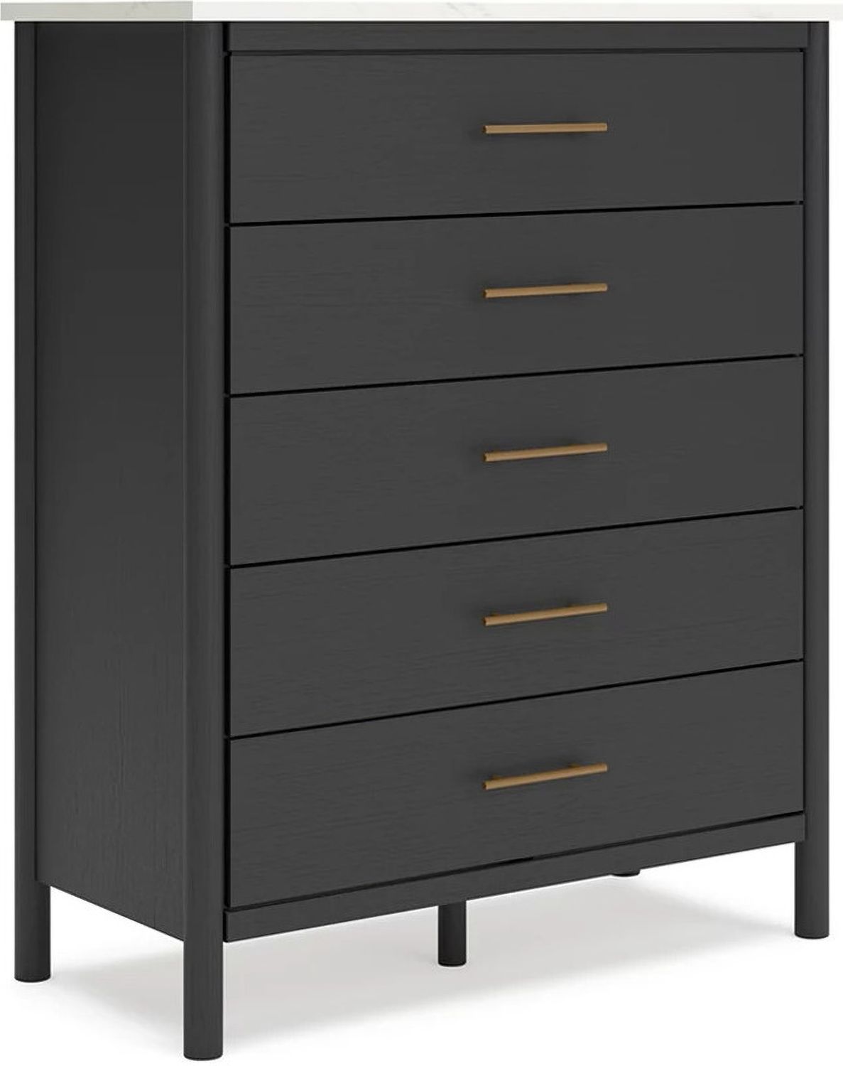 Cadmori Upholstered Panel Youth Bedroom Set In Black and White B2616B5