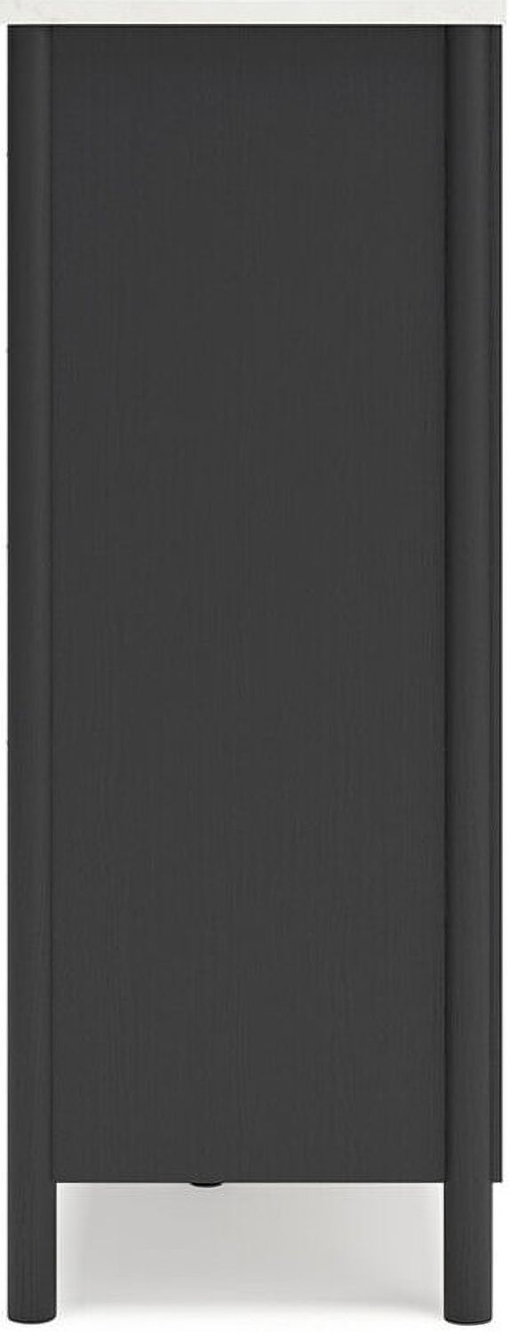 Cadmori Upholstered Panel Youth Bedroom Set In Black and White B2616B5