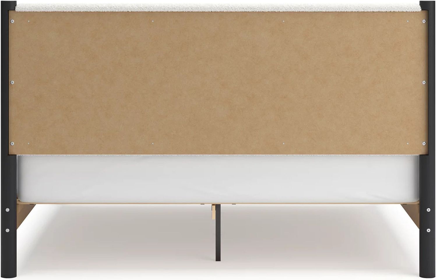 Cadmori King Upholstered Panel Bed In Black and White B2616B8