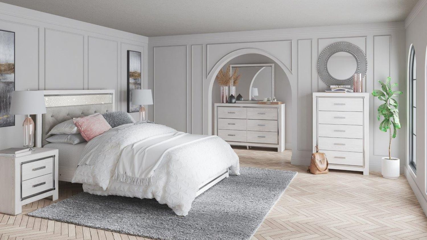 Altyra White Bedroom Mirror B264036
