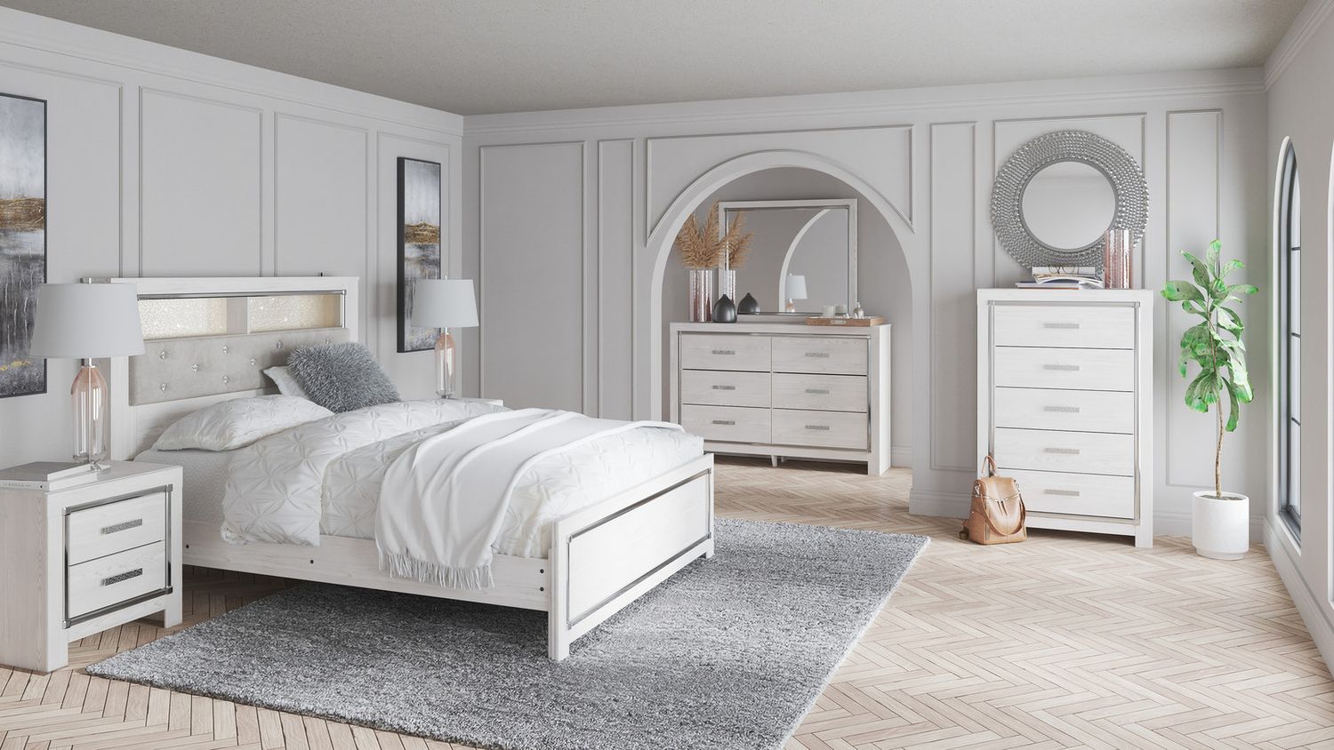 Altyra White Bedroom Mirror B264036