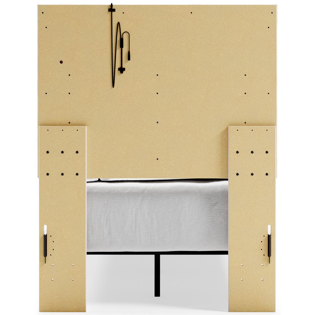 Altyra White Twin Upholstered Panel Headboard Only B264053