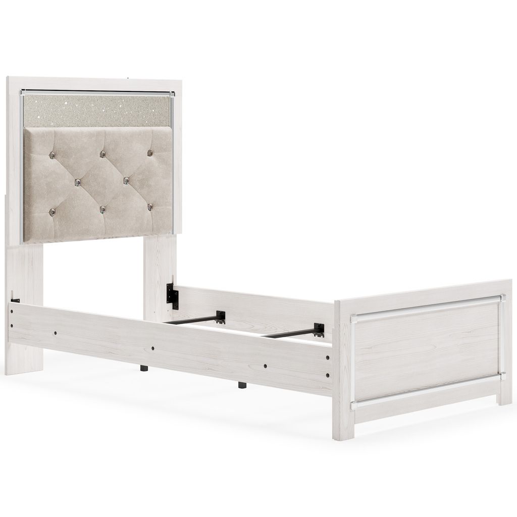 Altyra White Twin Upholstered Panel Headboard Only B264053