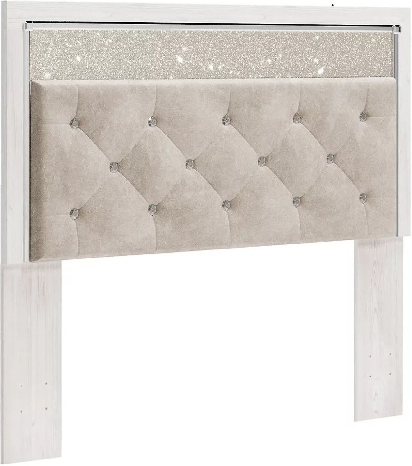 Altyra White Queen Upholstered Panel Headboard Only B264057
