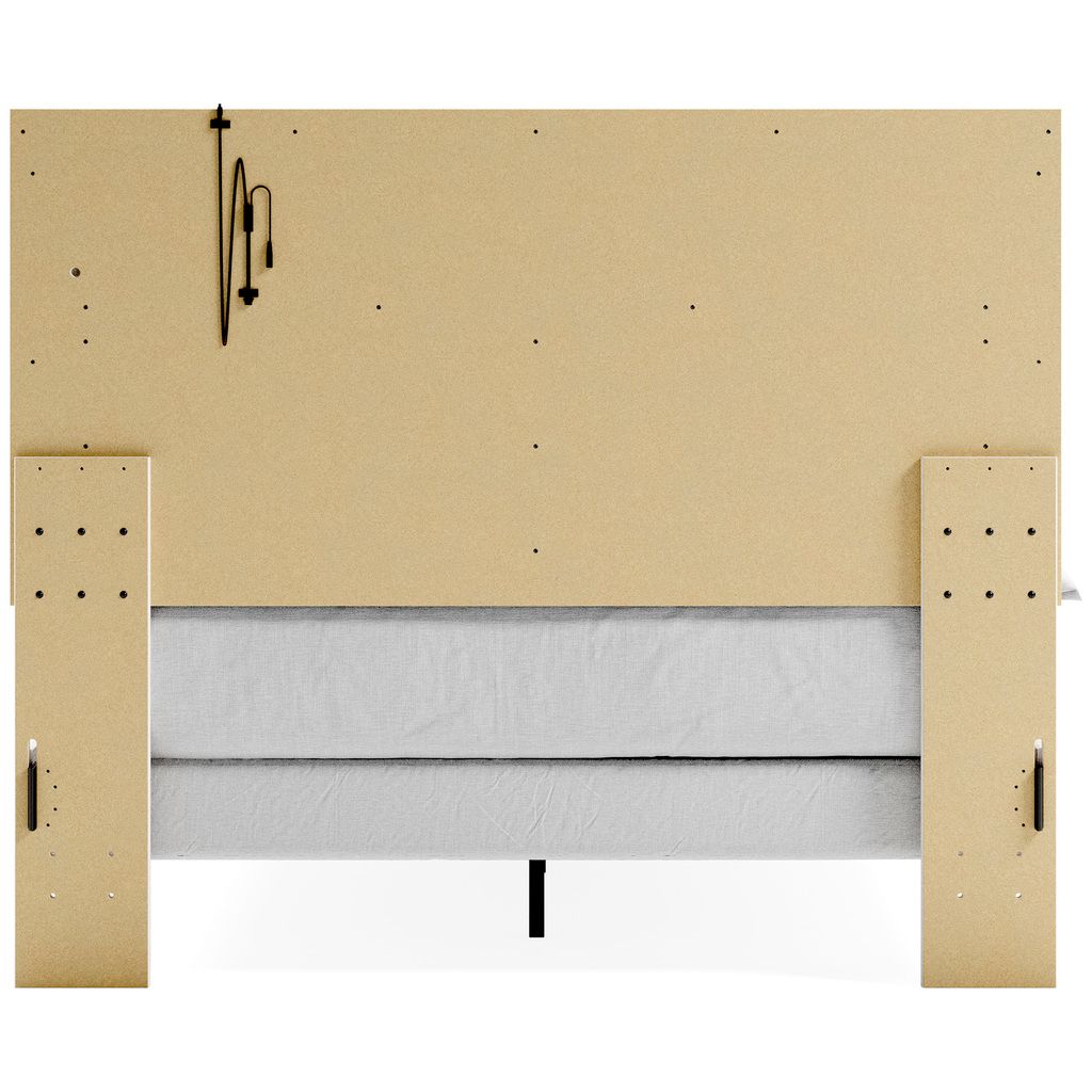 Altyra White Queen Upholstered Panel Headboard Only B264057