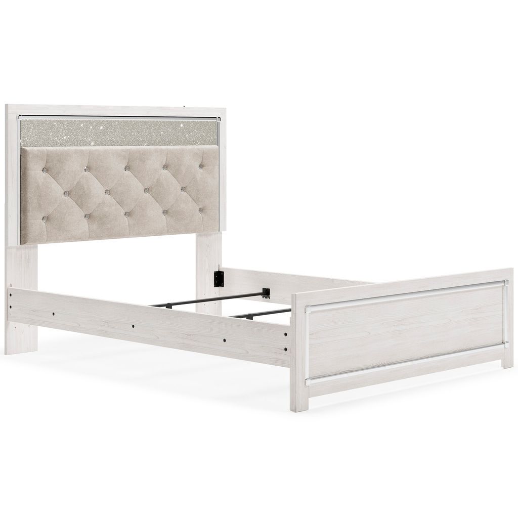 Altyra White Queen Upholstered Panel Headboard Only B264057