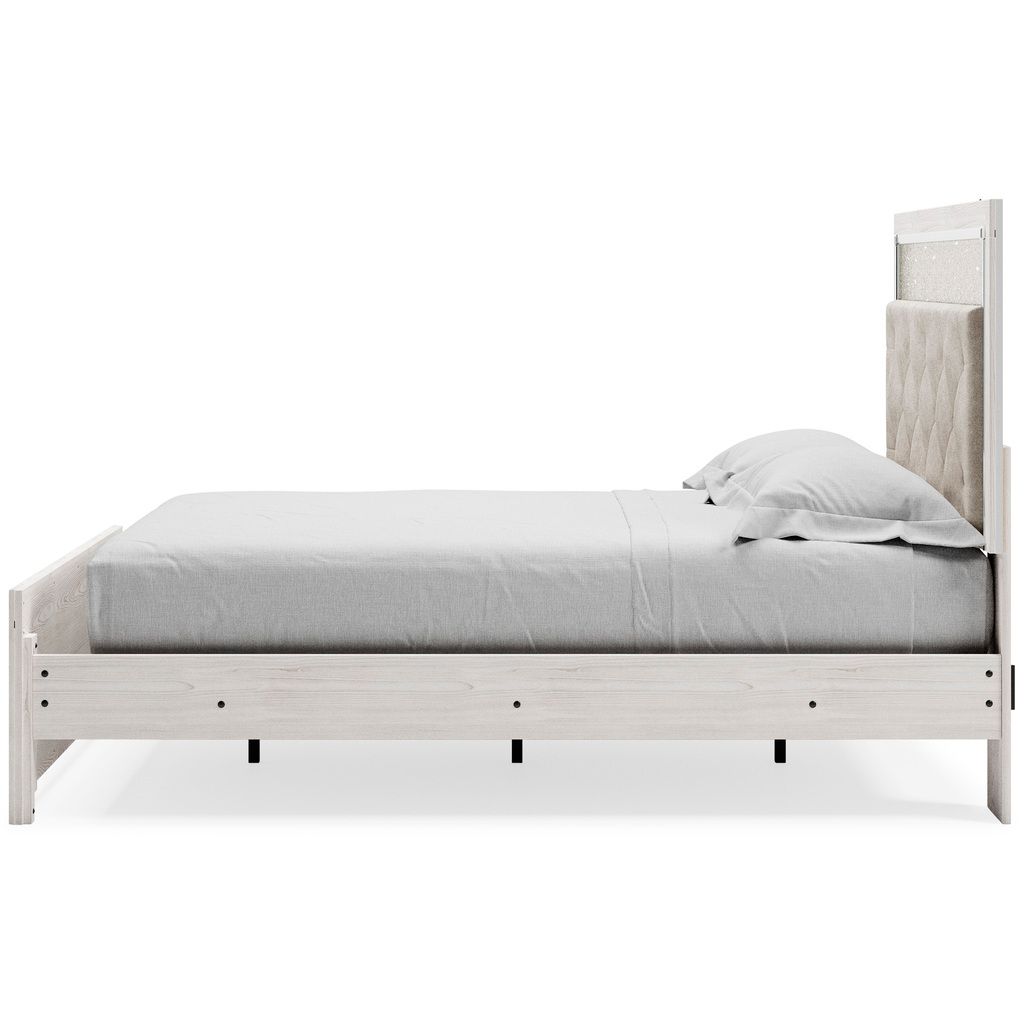 Altyra White Queen Upholstered Panel Headboard Only B264057