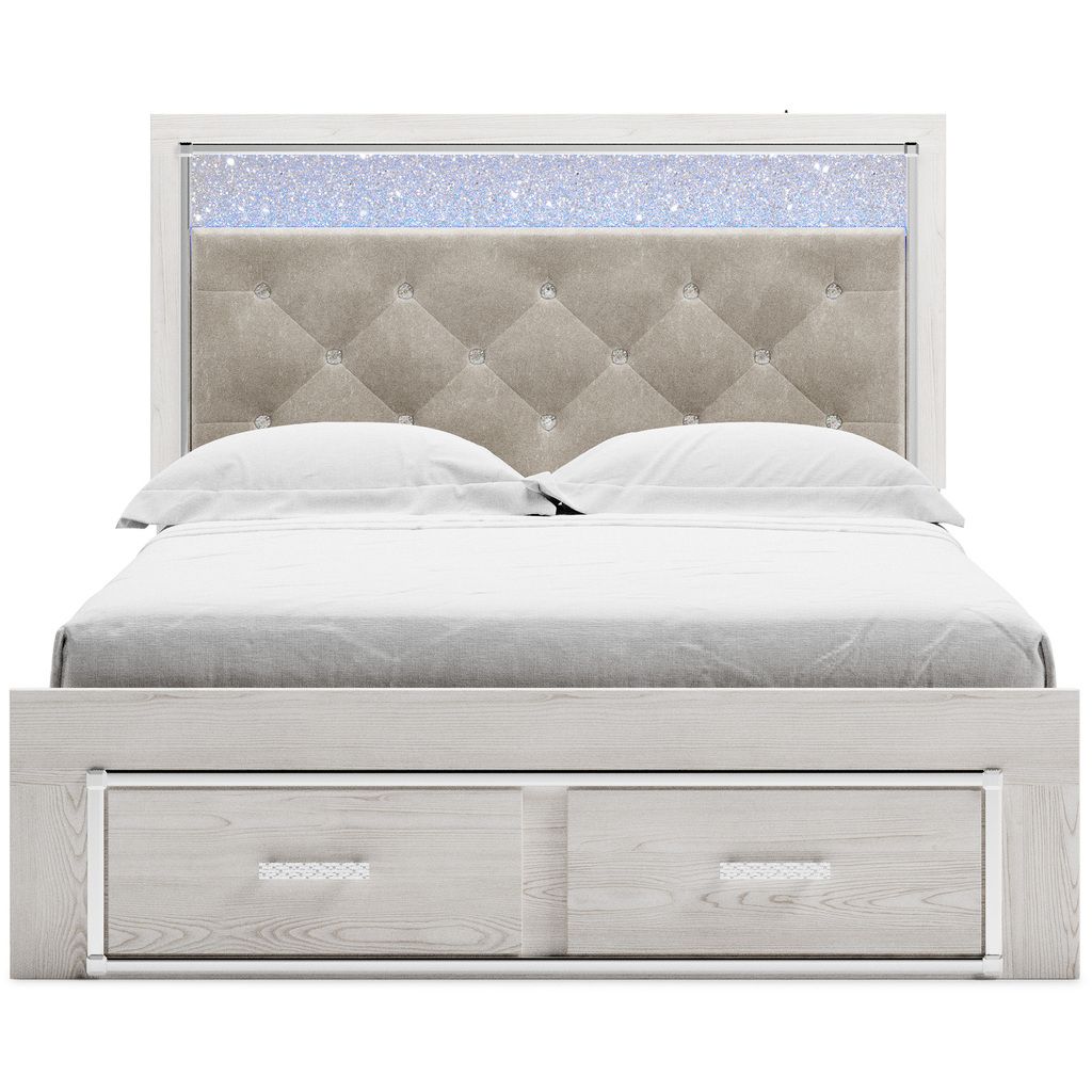 Altyra White Queen Upholstered Panel Headboard Only B264057