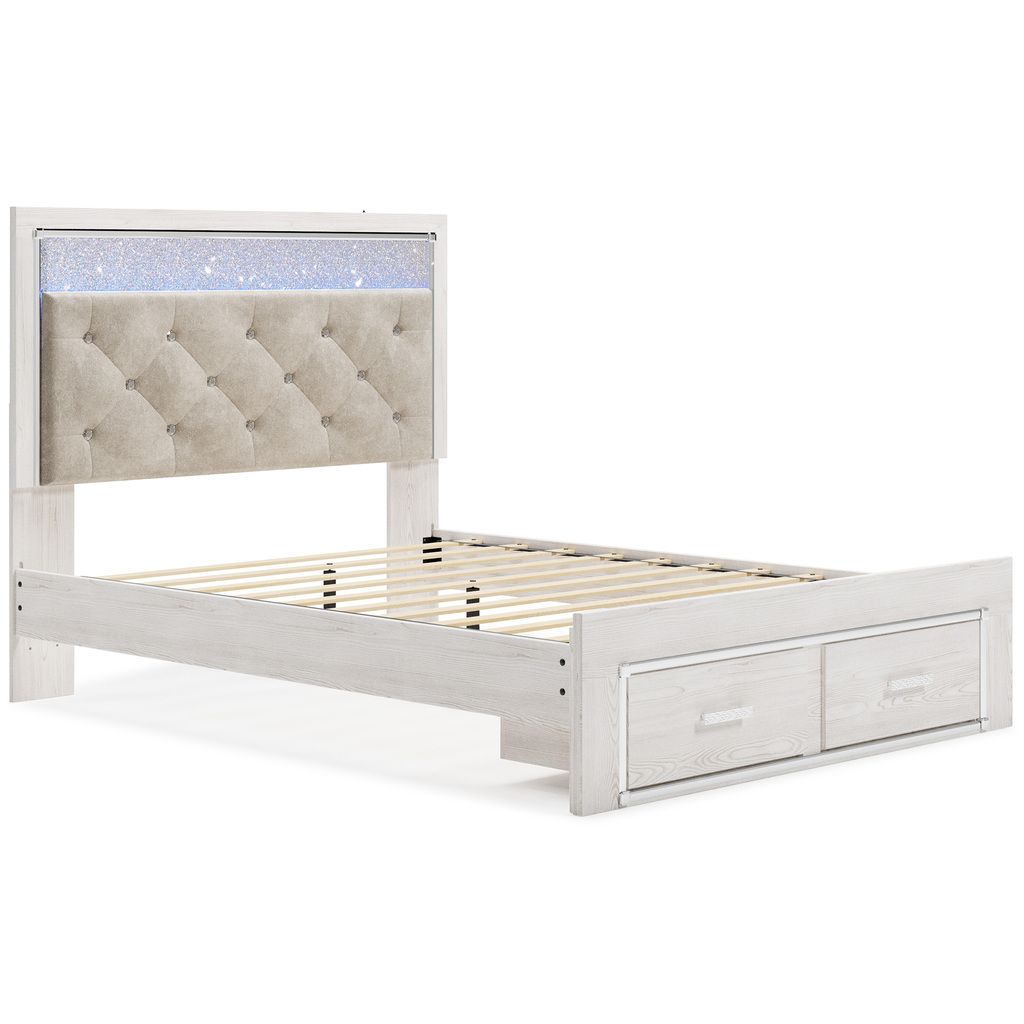Altyra White Queen Upholstered Panel Headboard Only B264057