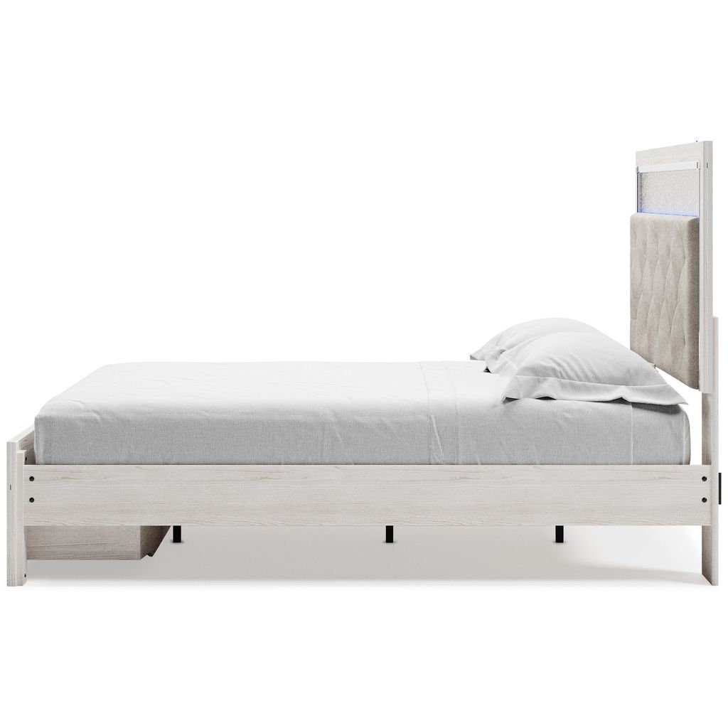 Altyra White Queen Upholstered Panel Headboard Only B264057