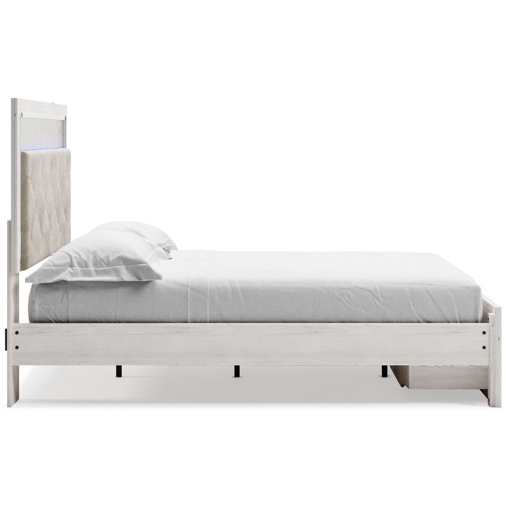 Altyra White Queen Upholstered Panel Headboard Only B264057