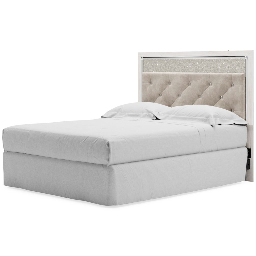 Altyra White Queen Upholstered Panel Headboard Only B264057