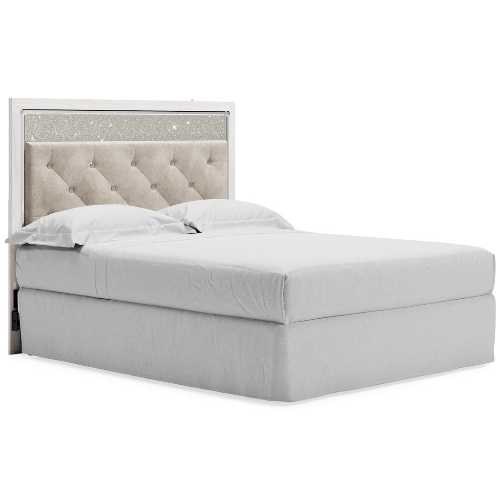 Altyra White Queen Upholstered Panel Headboard Only B264057