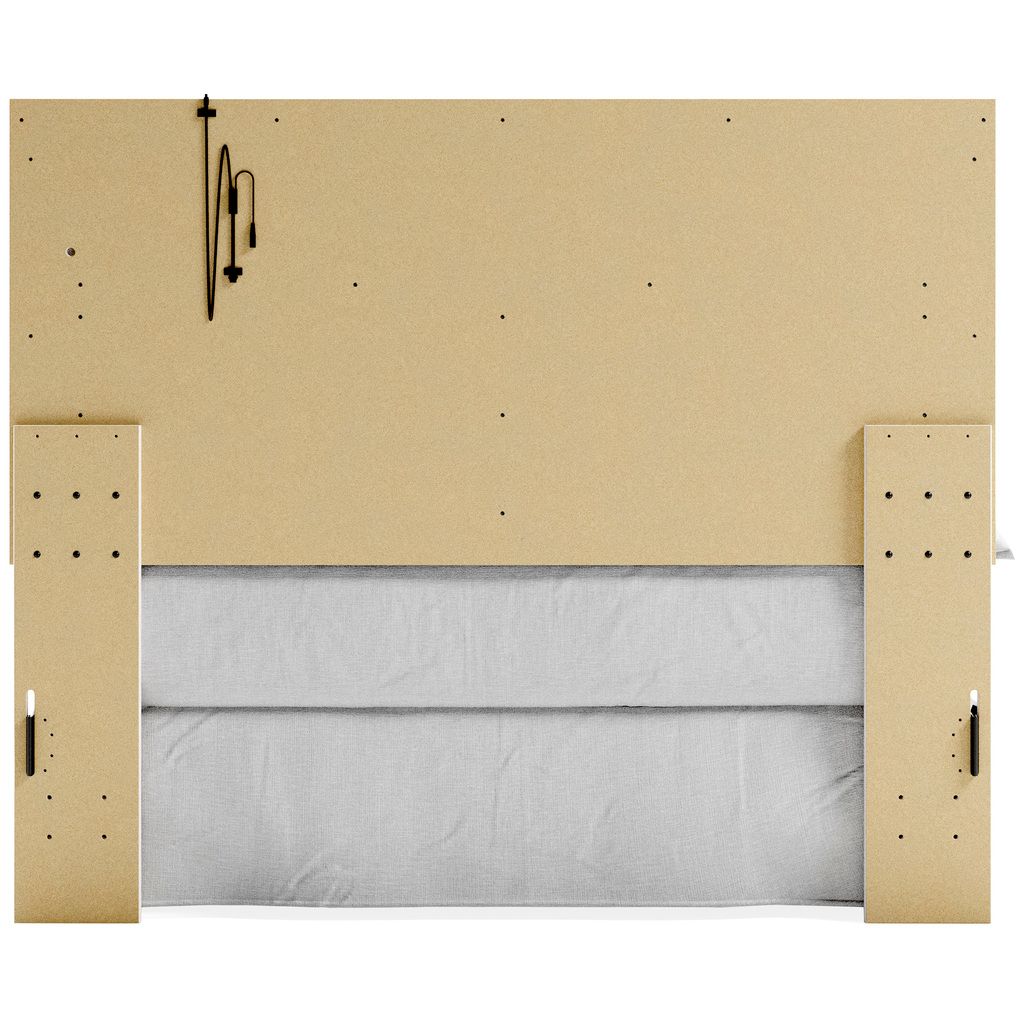 Altyra White Queen Upholstered Panel Headboard Only B264057