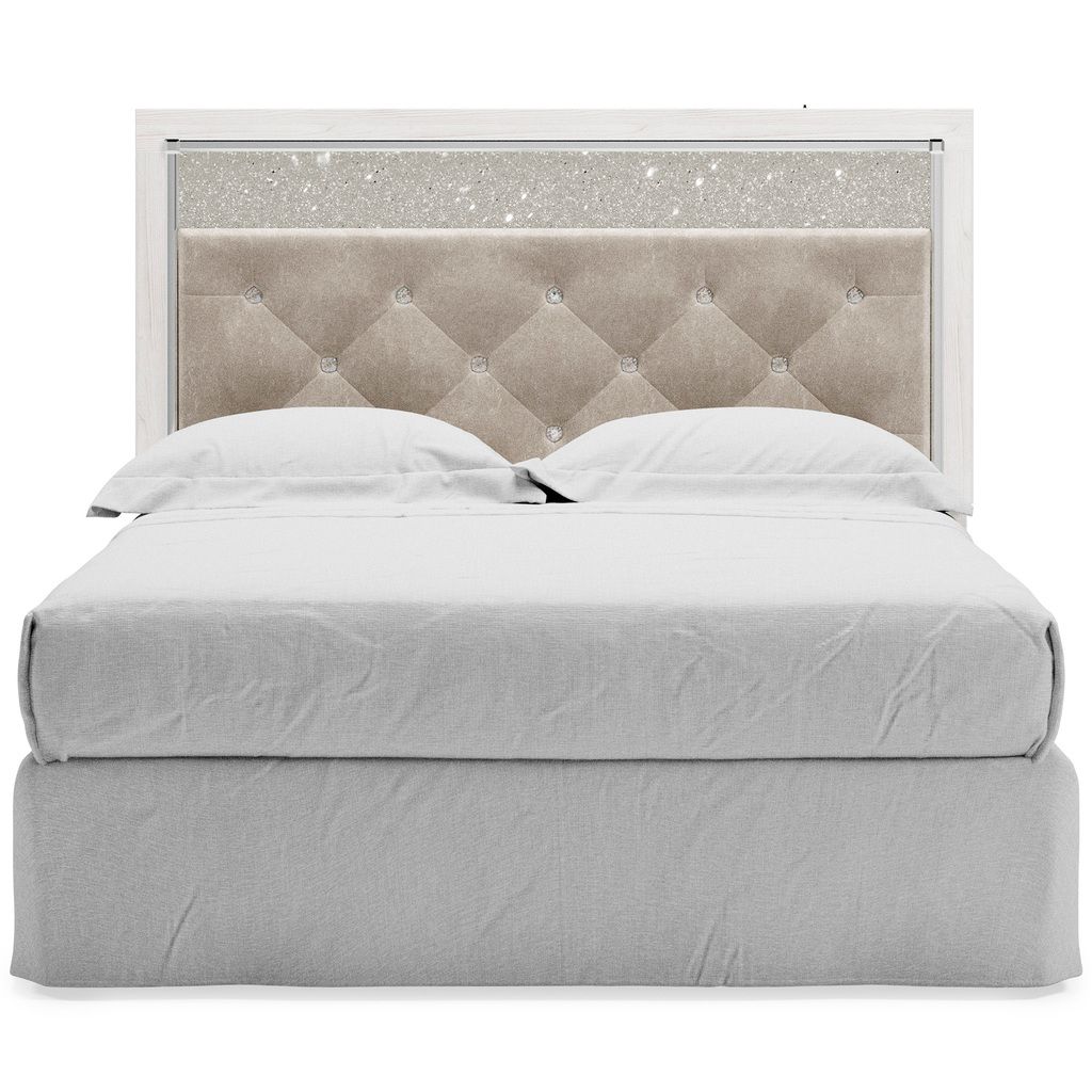 Altyra White Queen Upholstered Panel Headboard Only B264057