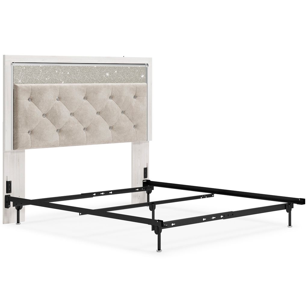 Altyra White Queen Upholstered Panel Headboard Only B264057