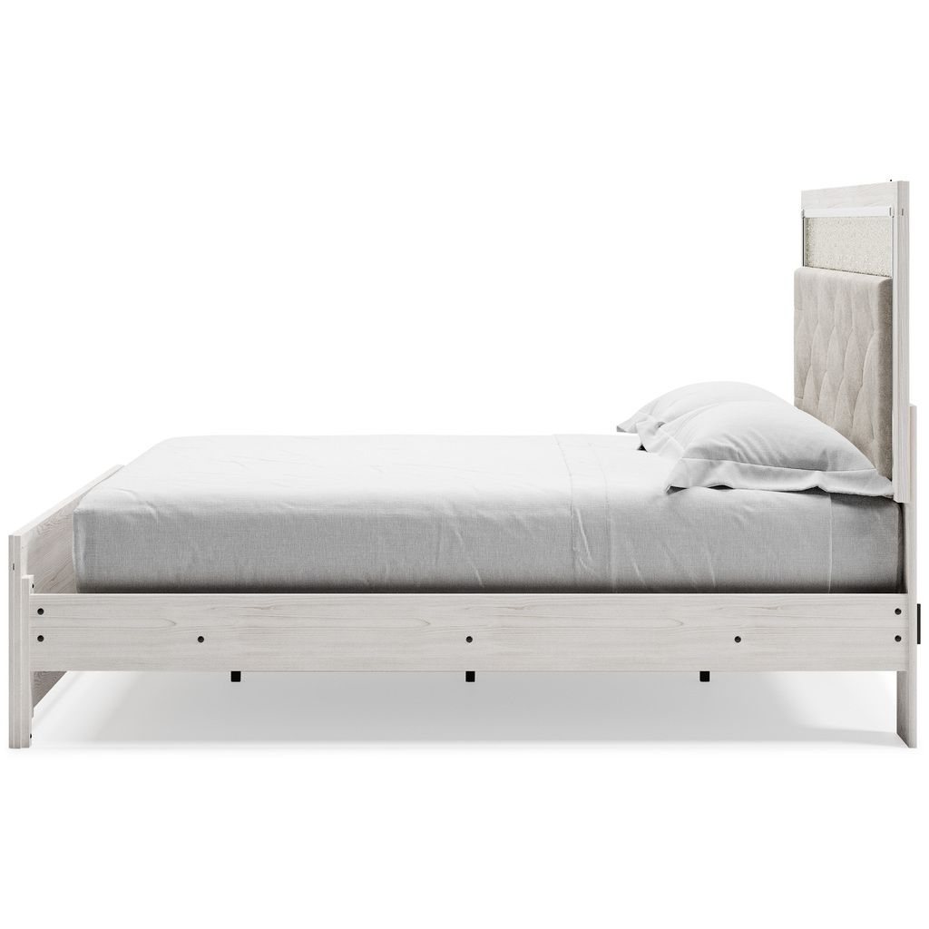 Altyra White King/California King Upholstered Panel Headboard Only B264058