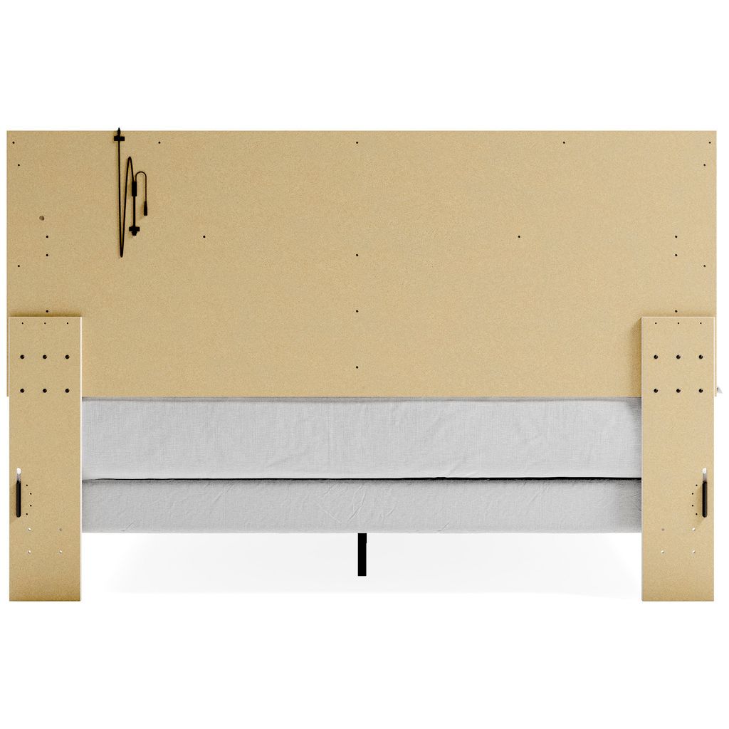 Altyra White King/California King Upholstered Panel Headboard Only B264058