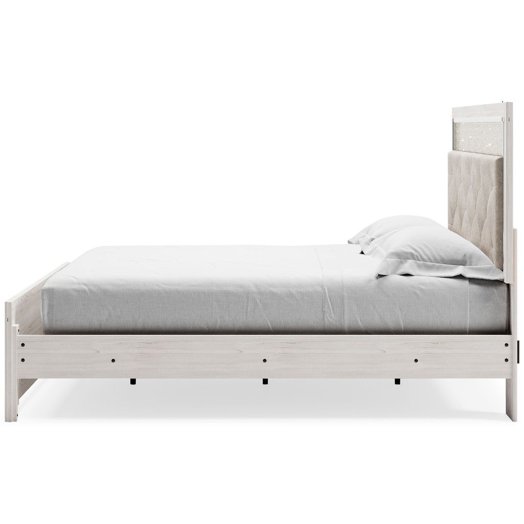 Altyra White King/California King Upholstered Panel Headboard Only B264058