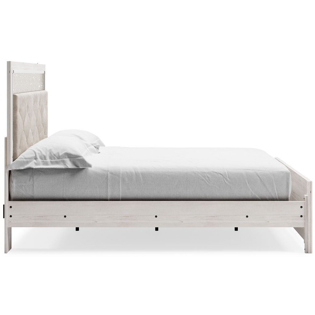 Altyra White King/California King Upholstered Panel Headboard Only B264058