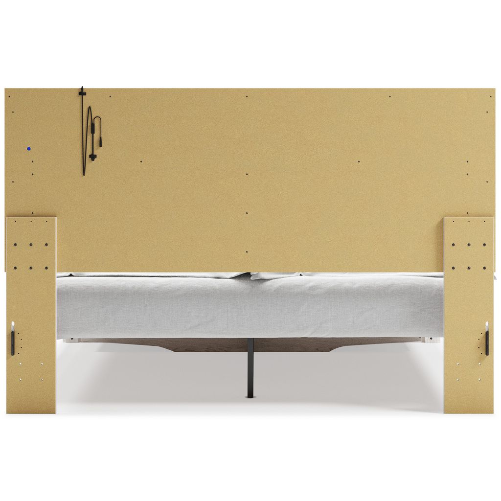 Altyra White King/California King Upholstered Panel Headboard Only B264058